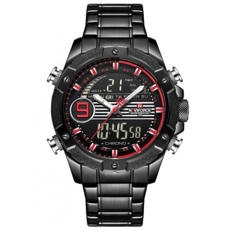 NAVIFORCE MEN'S WATCH - NF9146S (zn089b) - black/red + BOX