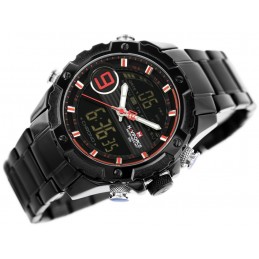NAVIFORCE MEN'S WATCH - NF9146S (zn089b) - black/red + BOXZEGAREK MĘSKI NAVIFORCE - NF9146S (zn089b) - black/red + BOX