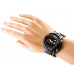 NAVIFORCE MEN'S WATCH - NF9146S (zn089b) - black/red + BOXZEGAREK MĘSKI NAVIFORCE - NF9146S (zn089b) - black/red + BOX