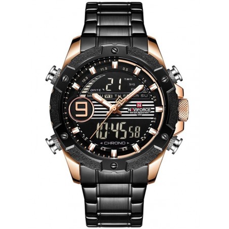 NAVIFORCE MEN'S WATCH - NF9146S (zn089c) - black/rosegold + BOX