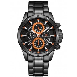 NAVIFORCE MEN'S WATCH - NF9149 (zn090a) black / orange + BOXZEGAREK MĘSKI NAVIFORCE - NF9149 (zn090a) black / orange + BOX