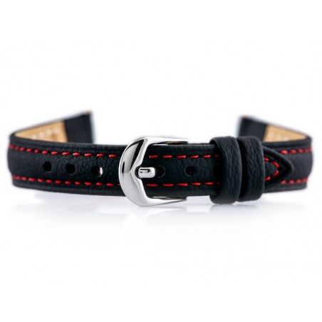 BISSET BS-158 leather watch strap - 12mm (red)