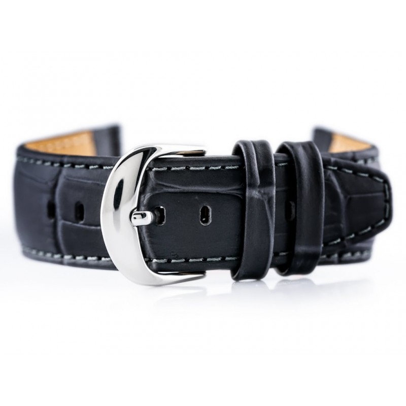 BISSET BS-208 leather watch strap - 18mm  Pasek skórzany do zegarka BISSET BS-208 - 18mm