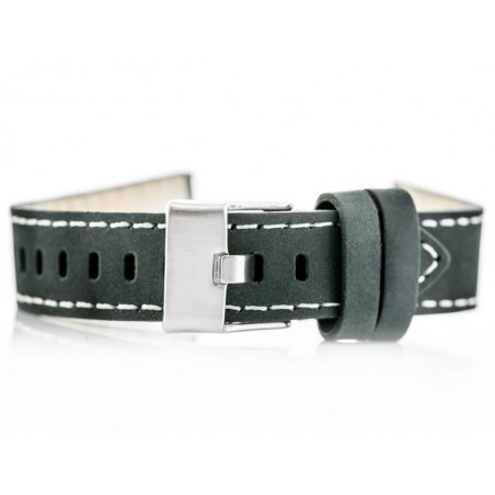 W25 leather watch strap - gray - 20mm