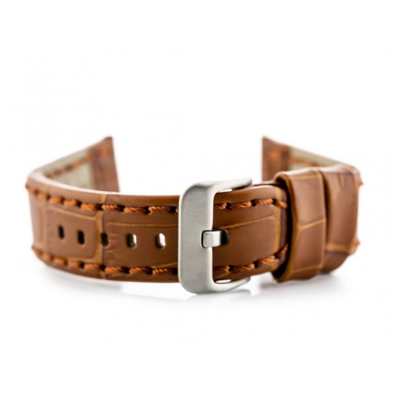 W49 leather watch strap - camel - 22mm  Pasek skórzany do zegarka W49 - camel - 22mm