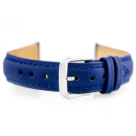 W94 leather watch strap - navy blue - 16mm