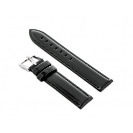 W46 leather watch strap - black - 12mmPasek skórzany do zegarka W46 - czarny - 12mm