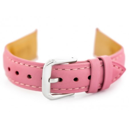 W94 leather watch strap - pink - 14mm