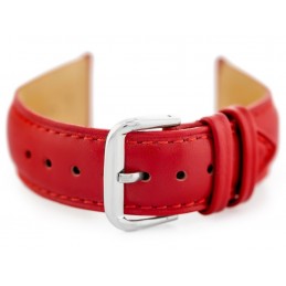 W94 leather watch strap - red - 14mmPasek skórzany do zegarka W94 - czerwony - 14mm