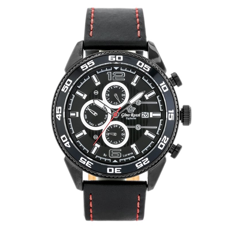 G. ROSSI WATCH - E7131A-1A3 - EXCLUSIVE (zg287c) + BOX  ZEGAREK MĘSKI GINO ROSSI - E7131A-1A3 - EXCLUSIVE (zg287c) + BOX