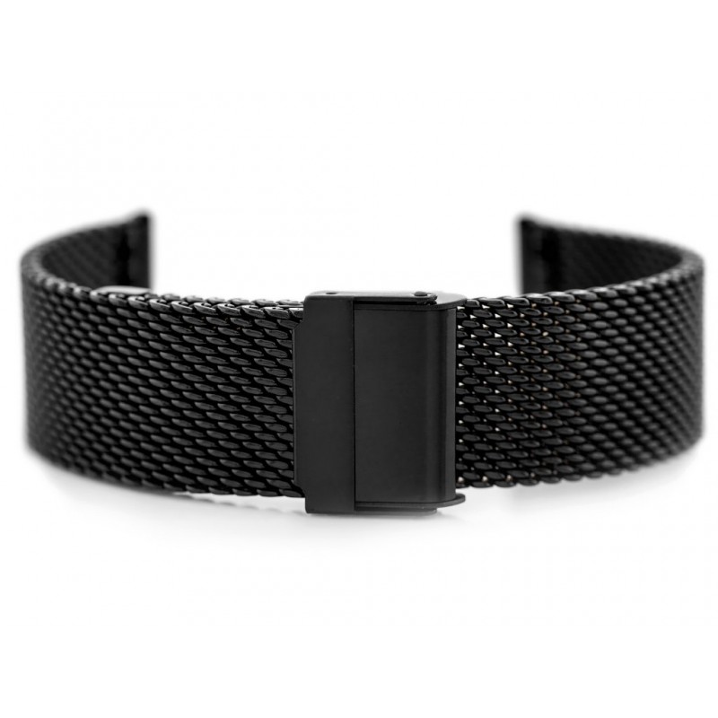 Pacific M8 bracelet - HQ mesh - black 20mm  Bransoleta Pacific M8 - siatka HQ - czarna 20mm