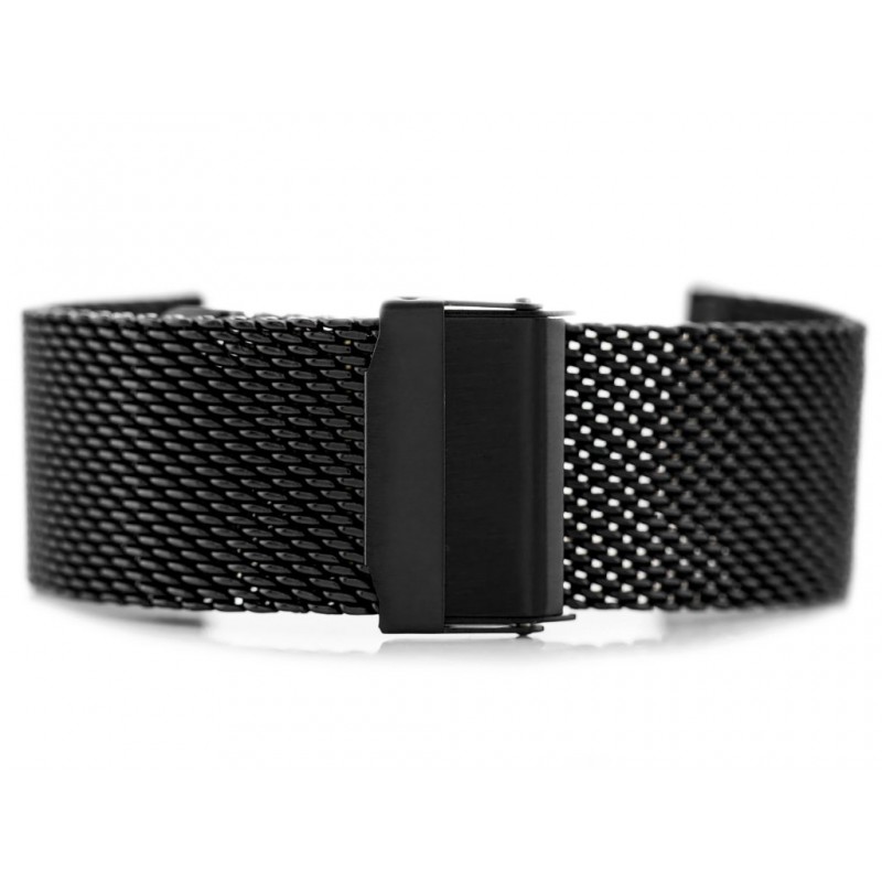 Pacific M8 bracelet - HQ mesh - black 22mm  Bransoleta Pacific M8 - siatka HQ - czarna 22mm