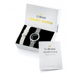 SMARTWATCH G. Rossi G.RSWBF2-3C1-2 silver/black + dodatkowy PASEK (sg002b)SMARTWATCH Gino Rossi -  silver/black + dodatkowy PASEK(zg308b)