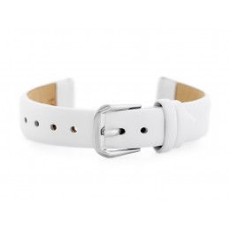 W76 leather watch strap - white - 14mmPasek skórzany do zegarka W76 - biały - 14mm