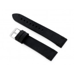 W110 leather watch strap - black - 22mmPasek skórzany do zegarka W110 - czarny - 22mm