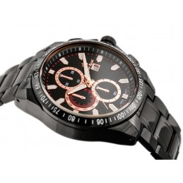 MEN'S WATCH G. ROSSI - BLUES (zg094g) black/rose + BOXZEGAREK MĘSKI GINO ROSSI - BLUES (zg094g) black/rose + BOX
