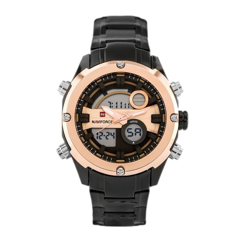 NAVIFORCE GLOCK MEN'S WATCH - (zn039d) - black/rosegold  ZEGAREK MĘSKI NAVIFORCE GLOCK - (zn039d) - black/rosegold