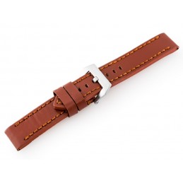 Leather watch strap W27 - PREMIUM - brown - 20mmPasek skórzany do zegarka W27 - PREMIUM - brązowy - 20mm