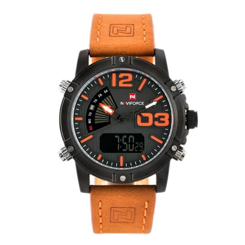 NAVIFORCE MEN'S WATCH - CYCLONE (zn036d) + BOX  ZEGAREK MĘSKI NAVIFORCE - CYCLONE - DUAL TIME (zn036d) + box