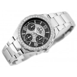 G. ROSSI WATCH - ALORE (zg646d) silver/black + BOXZEGAREK DAMSKI GINO ROSSI - ALORE (zg646d) silver/black + BOX