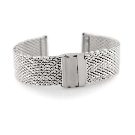Bracelet 303S - HQ mesh - silver - 22mm