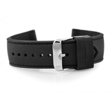 Watch rubber strap 901B - stitched - 24mm