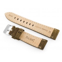 Leather watch strap W48 - PREMIUM - olive green - 22mmPasek skórzany do zegarka W48 - PREMIUM - oliwkowy - 22mm