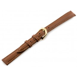Leather watch strap - CASIO - camel/gold - 12mmPasek skórzany do zegarka - CASIO - camel/złoty - 12mm