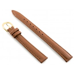 Leather watch strap - CASIO - camel/gold - 12mmPasek skórzany do zegarka - CASIO - camel/złoty - 12mm