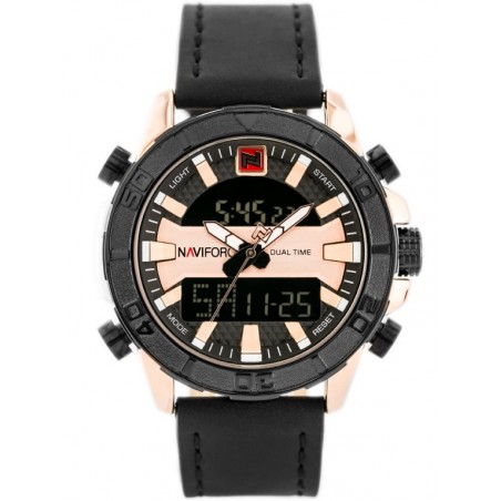 NAVIFORCE MEN'S WATCH - NF9114 (zn046d) - black/rosegold