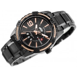 NAVIFORCE MEN'S WATCH - NF9117 (zn059c) - black/rosegold + boxZEGAREK MĘSKI NAVIFORCE - NF9117 (zn059c) - black/rosegold + box