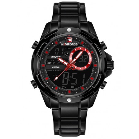 NAVIFORCE MEN'S WATCH - NF9120 (zn062c) - black/red