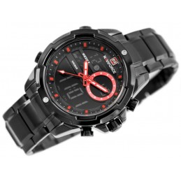 NAVIFORCE MEN'S WATCH - NF9120 (zn062c) - black/redZEGAREK MĘSKI NAVIFORCE - NF9120 (zn062c) - black/red