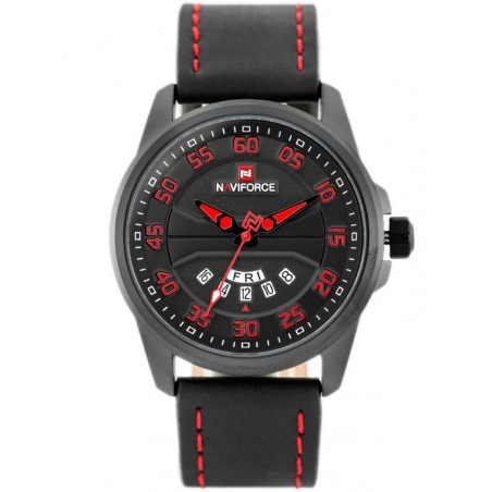 NAVIFORCE MEN'S WATCH - NF9124 (zn055e) + BOX - black/red
