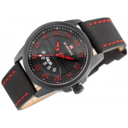 NAVIFORCE MEN'S WATCH - NF9124 (zn055e) + BOX - black/redZEGAREK MĘSKI NAVIFORCE - NF9124 (zn055e) + BOX - black/red