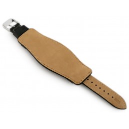 W85 leather watch strap - washer - black/white - 20mmPasek skórzany do zegarka W85 - podkładka - czarny/biały - 20mm