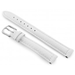 W71 leather watch strap - white - 12mmPasek skórzany do zegarka W71 - biały - 12mm