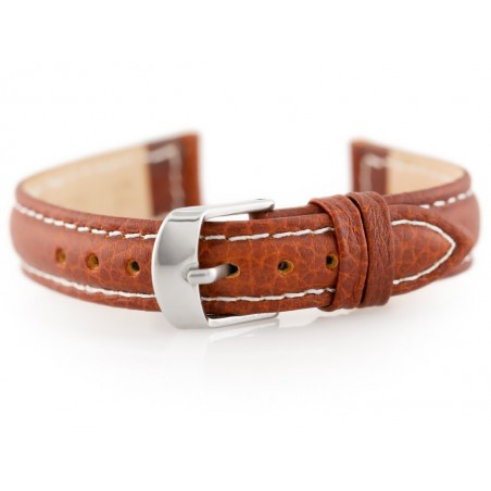 W71 leather watch strap - brown - 12mm