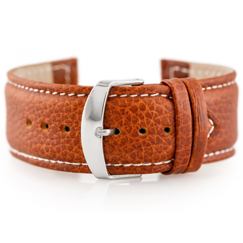 W71 leather watch strap - brown - 24mm  Pasek skórzany do zegarka W71 - brązowy - 24mm