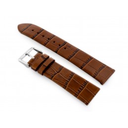 W57 leather watch strap - dark brown - 22mmPasek skórzany do zegarka W57 - ciemnobrązowy - 22mm
