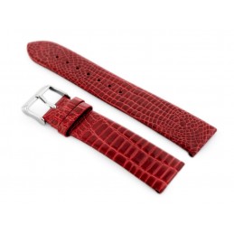 W57 leather watch strap - red - 22mmPasek skórzany do zegarka W57 - czerwony - 22mm