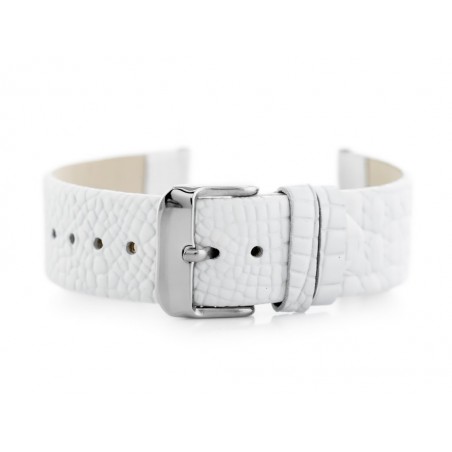 W57 leather watch strap - white - 18mm