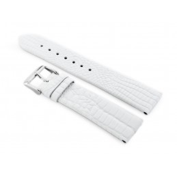 W57 leather watch strap - white - 18mmPasek skórzany do zegarka W57 - biały - 18mm