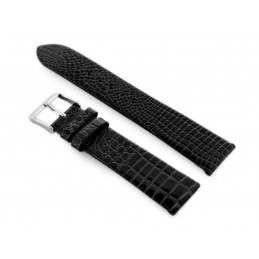 W57 leather watch strap - black - 18mmPasek skórzany do zegarka W57 - czarny - 18mm