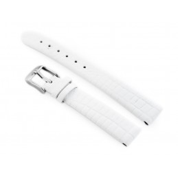 W57 leather watch strap - white - 16mmPasek skórzany do zegarka W57 - biały - 16mm
