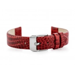 W57 leather watch strap - red - 16mmPasek skórzany do zegarka W57 - czerwony - 16mm