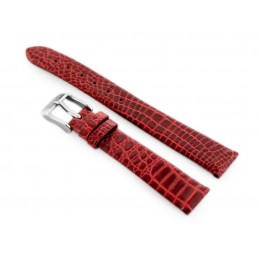 W57 leather watch strap - red - 12mmPasek skórzany do zegarka W57 - czerwony - 12mm
