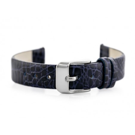 W57 leather watch strap - navy blue - 12mm