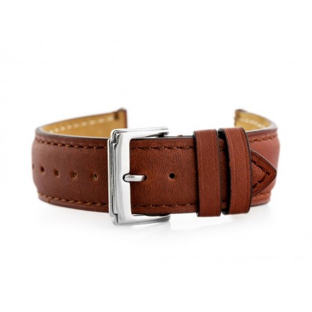 W89 brown leather watch strap - 20mm
