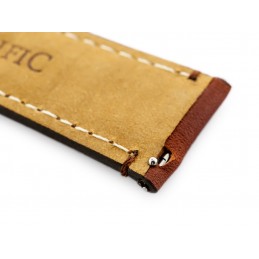 W89 brown leather watch strap - 20mmPasek skórzany do zegarka W89 brąz - 20mm